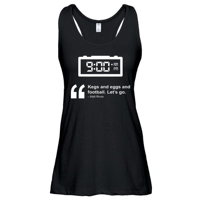 Kegs And Eggs And Football Ladies Essential Flowy Tank