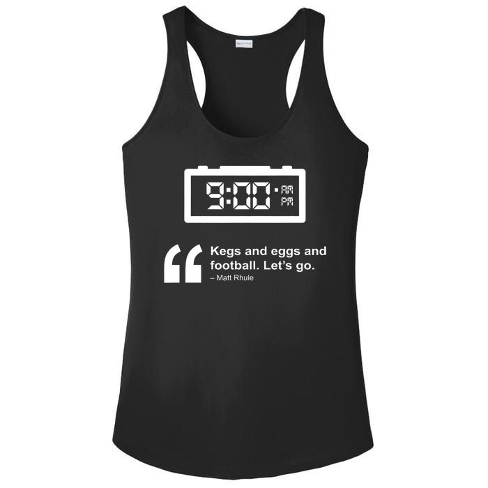 Kegs And Eggs And Football Ladies PosiCharge Competitor Racerback Tank