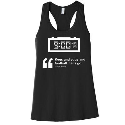 Kegs And Eggs And Football Women's Racerback Tank