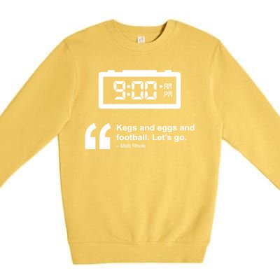 Kegs And Eggs And Football Premium Crewneck Sweatshirt