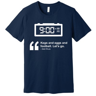 Kegs And Eggs And Football Premium T-Shirt