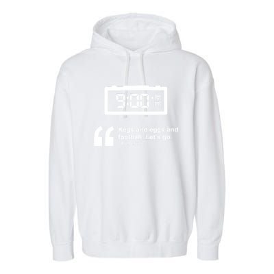 Kegs And Eggs And Football Garment-Dyed Fleece Hoodie