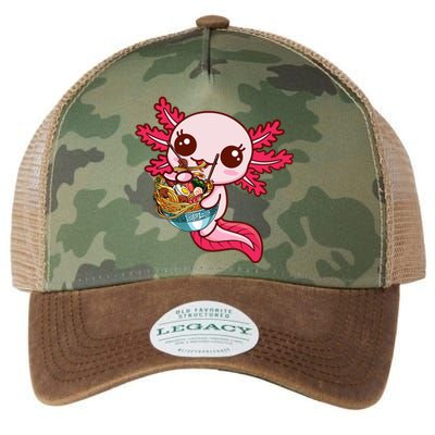 Kawaii Axolotl Eat Ra Japanese Anime Noodles Girls Legacy Tie Dye Trucker Hat