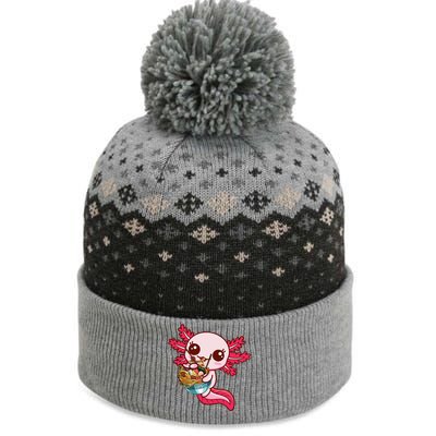 Kawaii Axolotl Eat Ra Japanese Anime Noodles Girls The Baniff Cuffed Pom Beanie