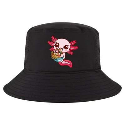 Kawaii Axolotl Eat Ra Japanese Anime Noodles Girls Cool Comfort Performance Bucket Hat