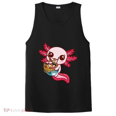 Kawaii Axolotl Eat Ra Japanese Anime Noodles Girls PosiCharge Competitor Tank
