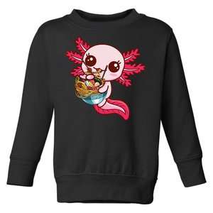 Kawaii Axolotl Eat Ra Japanese Anime Noodles Girls Toddler Sweatshirt