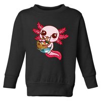 Kawaii Axolotl Eat Ra Japanese Anime Noodles Girls Toddler Sweatshirt