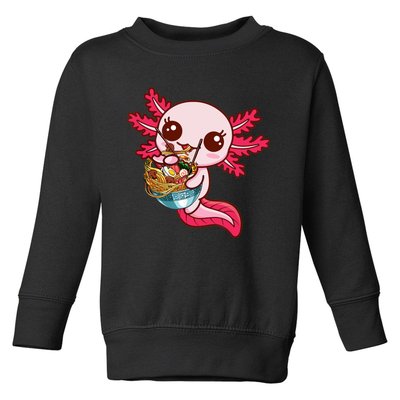 Kawaii Axolotl Eat Ra Japanese Anime Noodles Girls Toddler Sweatshirt