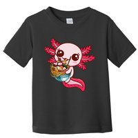 Kawaii Axolotl Eat Ra Japanese Anime Noodles Girls Toddler T-Shirt