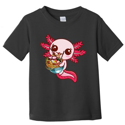 Kawaii Axolotl Eat Ra Japanese Anime Noodles Girls Toddler T-Shirt