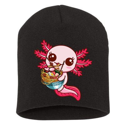 Kawaii Axolotl Eat Ra Japanese Anime Noodles Girls Short Acrylic Beanie