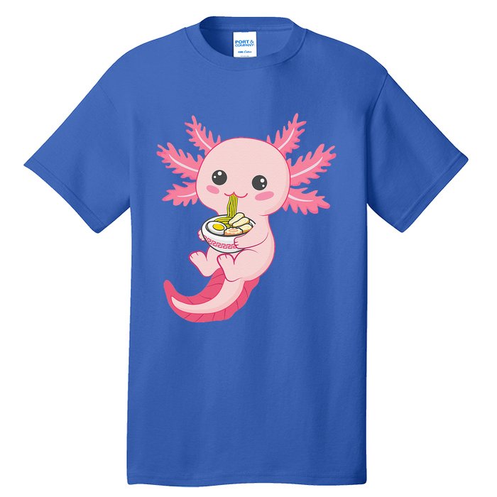 Kawaii Axolotl Eating Ramen Noodles Anime Tall T-Shirt