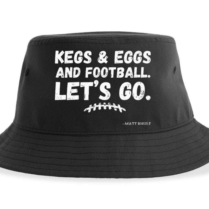 Kegs And Eggs And Football Cool Sustainable Bucket Hat