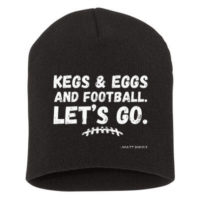 Kegs And Eggs And Football Cool Short Acrylic Beanie