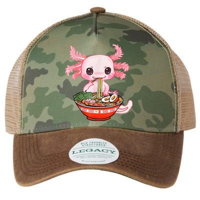 Kawaii Axolotl Eating Ramen Noodles Anime Gift Teens Legacy Tie Dye Trucker Hat