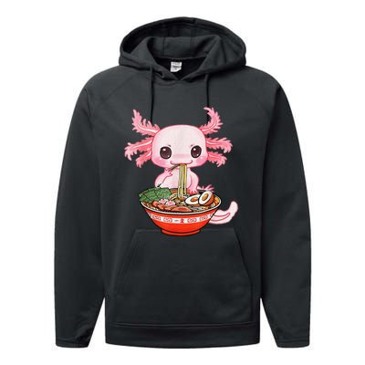 Kawaii Axolotl Eating Ra Noodles Anime Gift Performance Fleece Hoodie