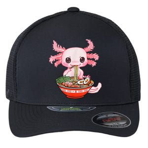 Kawaii Axolotl Eating Ra Noodles Anime Gift Flexfit Unipanel Trucker Cap