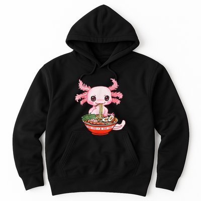 Kawaii Axolotl Eating Ra Noodles Anime Gift Hoodie