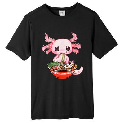 Kawaii Axolotl Eating Ra Noodles Anime Gift Tall Fusion ChromaSoft Performance T-Shirt