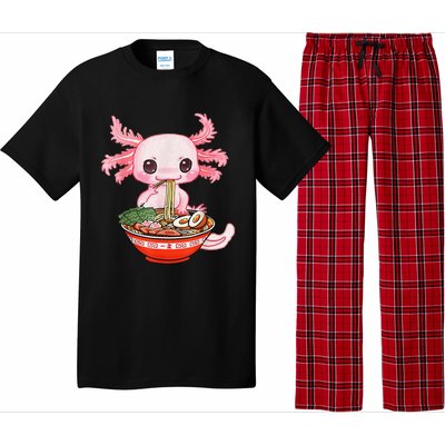 Kawaii Axolotl Eating Ra Noodles Anime Gift Pajama Set