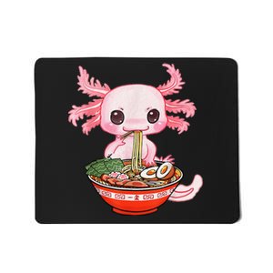 Kawaii Axolotl Eating Ra Noodles Anime Gift Mousepad