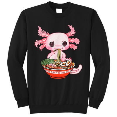 Kawaii Axolotl Eating Ra Noodles Anime Gift Tall Sweatshirt