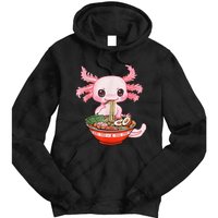 Kawaii Axolotl Eating Ra Noodles Anime Gift Tie Dye Hoodie