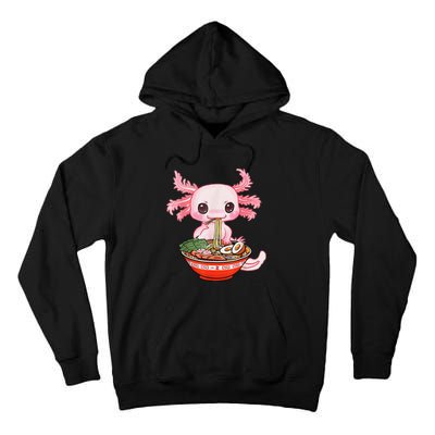 Kawaii Axolotl Eating Ra Noodles Anime Gift Tall Hoodie