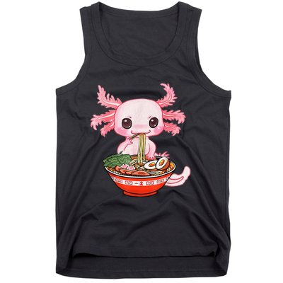 Kawaii Axolotl Eating Ra Noodles Anime Gift Tank Top