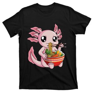 Kawaii Axolotl Eating Ra Noodles Anime T-Shirt