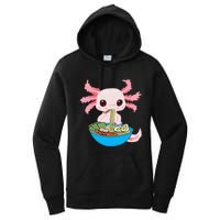 Kawaii Axolotl Eating Ra Noodles Anime Women's Pullover Hoodie