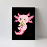 Kawaii Axolotl Eating Ra Noodles Manga Lover Anime  Canvas