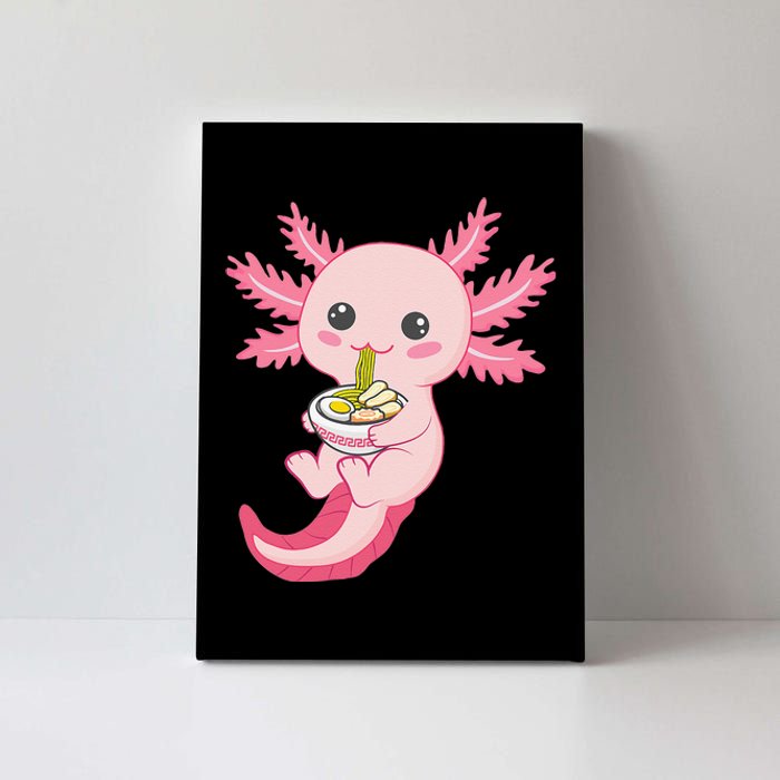 Kawaii Axolotl Eating Ra Noodles Manga Lover Anime  Canvas