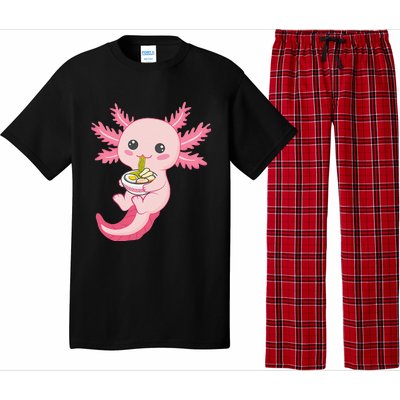 Kawaii Axolotl Eating Ra Noodles Manga Lover Anime  Pajama Set