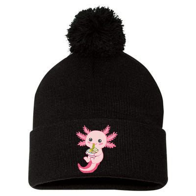 Kawaii Axolotl Eating Ra Noodles Manga Lover Anime  Pom Pom 12in Knit Beanie