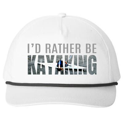 Kayak Accessories Equipt Gift ID Rather Be Kayaking Snapback Five-Panel Rope Hat