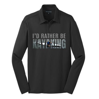 Kayak Accessories Equipt Gift ID Rather Be Kayaking Silk Touch Performance Long Sleeve Polo