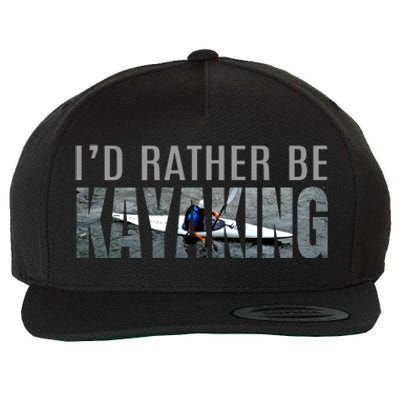 Kayak Accessories Equipt Gift ID Rather Be Kayaking Wool Snapback Cap