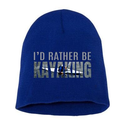 Kayak Accessories Equipt Gift ID Rather Be Kayaking Short Acrylic Beanie