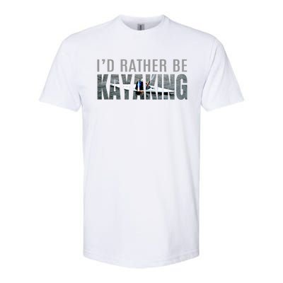 Kayak Accessories Equipt Gift ID Rather Be Kayaking Softstyle CVC T-Shirt