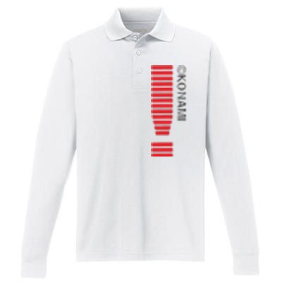 Konami Alert Embroidered Performance Long Sleeve Polo