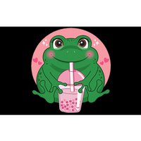 Kawaii Anime Frog Drinking Boba Tea Bubble Tea Cute Japanese Bumper Sticker