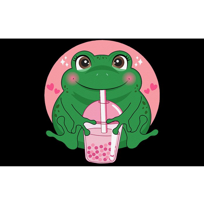 Kawaii Anime Frog Drinking Boba Tea Bubble Tea Cute Japanese Bumper Sticker