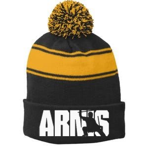 Kali Arnis Filipino Martial Arts Culture Stripe Pom Pom Beanie