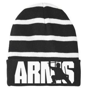 Kali Arnis Filipino Martial Arts Culture Striped Beanie with Solid Band