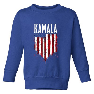 Kamala American Flag Toddler Sweatshirt