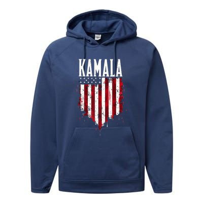 Kamala American Flag Performance Fleece Hoodie