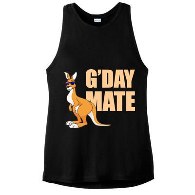 Kangaroo Australia G'Day Mate Australian Symbol Ladies PosiCharge Tri-Blend Wicking Tank