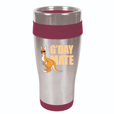 Kangaroo Australia G'Day Mate Australian Symbol 16oz Travel Tumbler